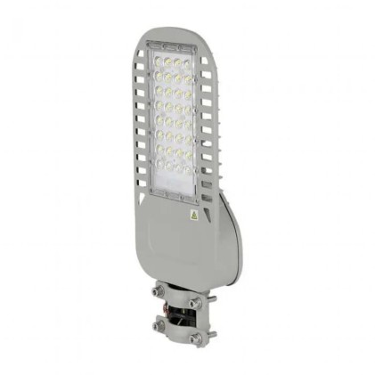 V-TAC PRO Armatura Stradale LED Chip Samsung Slim 50W 135LM/W Colore Grigio 4000K IP65