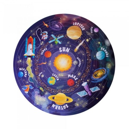 Puzzle Circolare Sistema Solare Apli - Dimensioni &Oslash;50 cm - 48 Pezzi - Spessore 2mm