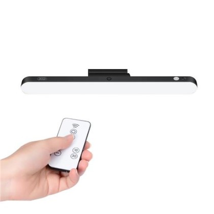 Lampada da scrivania XO LED - Potenza 25W - Batteria 1200Mah - Regolazione Fino a 80&ordm; - Telecomando - Regolazione Potenza - Luce Anti-Fatica - Adattatore Magnetico per Fissaggio - 3 Temperature di Colore - Colore Nero