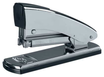 Petrus 2001C Cucitrice retr&ograve; in metallo - Fino a 30 fogli - Pinzatura chiusa, aperta e con chiodi - Colore cromato