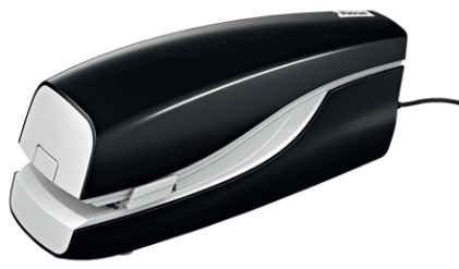 Cucitrice elettrica senza contatto Petrus E-120 - Fino a 20 fogli - Pinzatura piatta - Utilizza punti metallici 22/6-24/6-26/6 - Colore nero