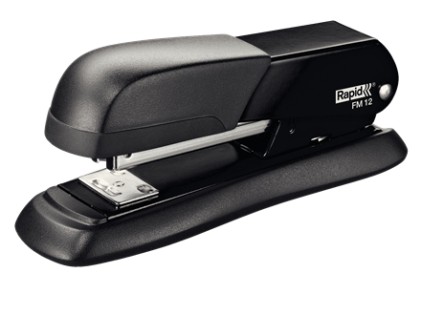 Cucitrice metallica da tavolo Rapid FM12 - Fino a 25 fogli - Per punti 24/6 e 26/6 - Modalità chiodatura e fissaggio - Colore nero