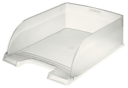 Vassoio documenti Leitz Plus Jumbo di grande capacit&agrave; - Formato verticale A4 - Fino a 8 unit&agrave; impilabili - Colore traslucido