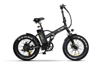 Icon.E E-Road Marine Black Bici Elettrica Velocita Max 25Km/H, Ruote 20X4.0 Kenda