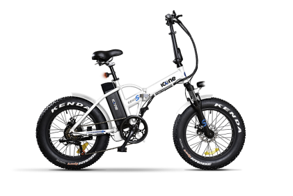 Icon.E E-Road Plus White Navy Bici Elettrica Velocita Max 25Km/H, Ruote 20X4.0 Kenda, Portata Max 1