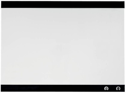 Lavagna magnetica piccola Nobo con clip per appunti 430x580 mm - Design senza cornice - Funzioni di gancio - Colore bianco