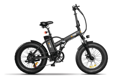 The One Rider Bici Elettrica Velocita Max 25 Km/H, Ruote 20X4.0"Fat, Cambio Shimano 6 Velocita, Disp