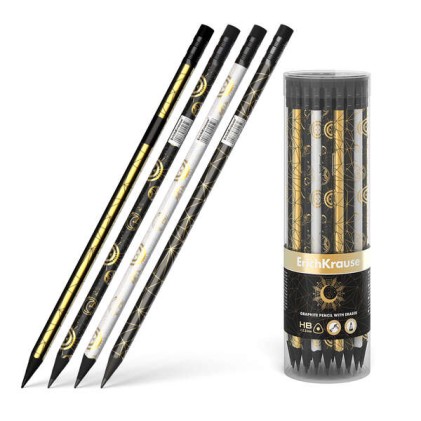 Matita in grafite triangolare Erichkrause con gomma HB Magic Sky