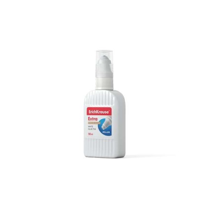 Erichkrause Colla Bianca Roller Pva - Alta Capacit&agrave; Adesiva - Applicatore a Rullo - Non Tossica - Resistente al Freddo - Colore Bianco
