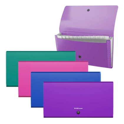 Cartelle portadocumenti Erichkrause Matt Vivid - 12 buste - Verifica la dimensione - Colori assortiti