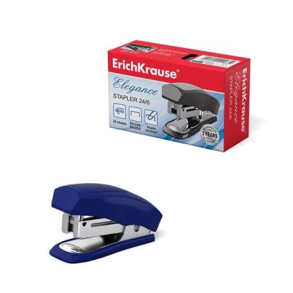 Erichkrause Mini Stapler No. 24/6 Elegance - Fino a 20 fogli - Plastica resistente - Acciaio di alta qualit&agrave; - Colori assortiti