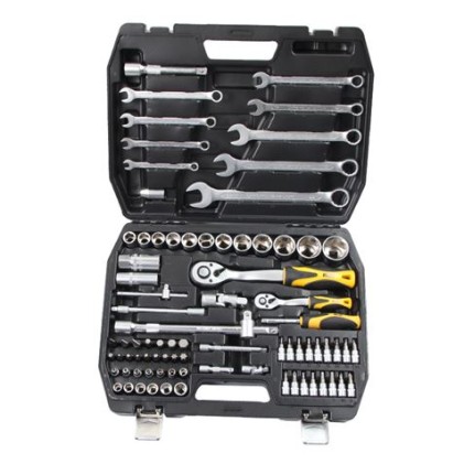 Set di chiavi e bussole Blim - 9 chiavi combinate - 13 bussole 1/4 - 17 teste a punta - Colore nero