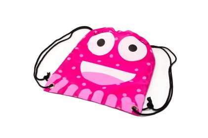 Borsa per Bambini Oceans Wave Modello Octopus - Coulisse da Utilizzare come Zaino - Ideale per Portare la Colazione o la Merenda