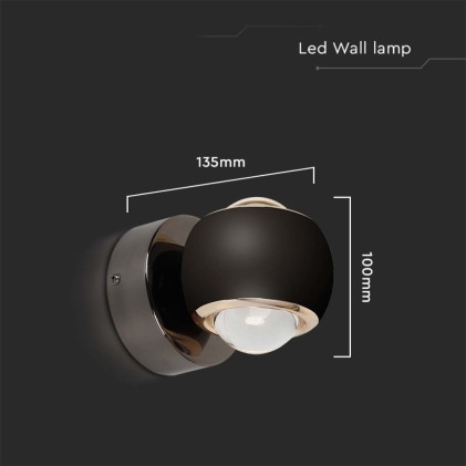 V-TAC Lampada LED Da Muro 10W con Doppio Fascio Luminoso Colore Nero 3000K