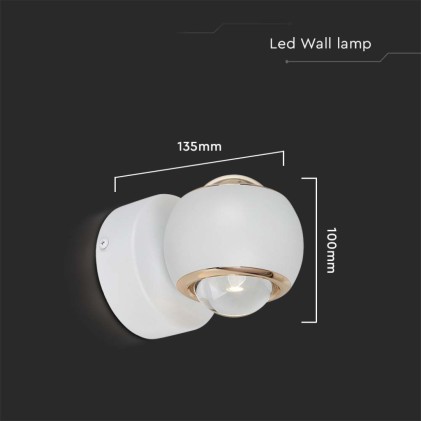 V-TAC Lampada LED Da Muro 10W con Doppio Fascio Luminoso Colore Bianco 3000K