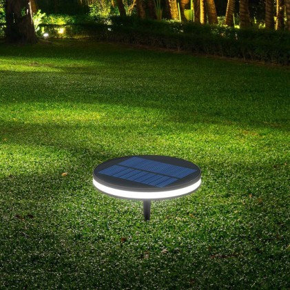 V-TAC Piantana Solare LED da Giardino 2W con Picchetto Colore Nero e Nero 3000K IP44