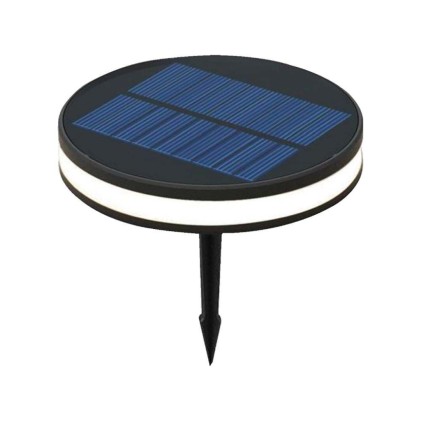V-TAC Piantana Solare LED da Giardino 2W con Picchetto Colore Nero e Nero 3000K IP44