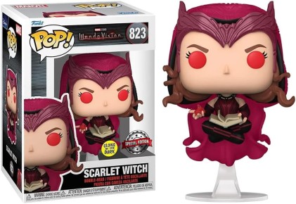 Funko Pop Marvel WandaVision Scarlet Witch Ed. Si illumina al buio - Figura in vinile - Altezza 9 cm circa.