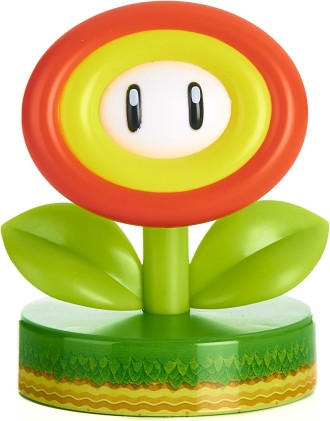 Paladone Nintendo Icon Lamp Super Mario Fire Flower - Plastica BDP - Alimentata a batteria - Dimensioni 10 cm di altezza