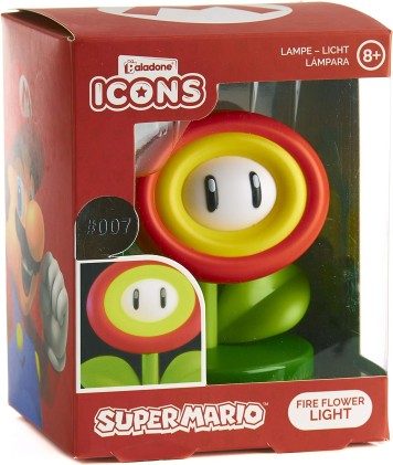 Paladone Nintendo Icon Lamp Super Mario Fire Flower - Plastica BDP - Alimentata a batteria - Dimensioni 10 cm di altezza