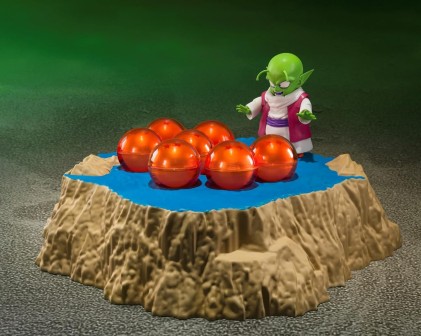 Tamashii Nations SH Figuarts Dragon Ball Z Porunga e Dende Set Luminoso - Lancette Intercambiabili - Lettore NFC Integrato nel Supporto - Illuminazione e Suoni
