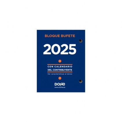Blocco annuale dello studio legale Dohe - 2 perforazioni - Calendario del contribuente - Pianificazione mensile - 640 pagine
