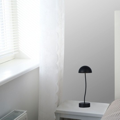 V-TAC Lampada LED da Tavolo 3W Colore Nero ricaricabile con USB C Touch Dimmerabile 3000K