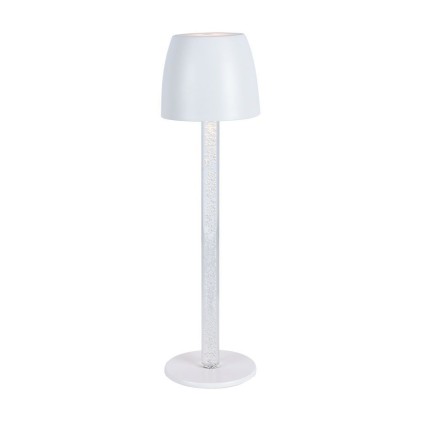 V-TAC Lampada LED da Tavolo 3W Colore Bianco e Trasparente Ricaricabile con USB C Touch Dimmerabile 3000K
