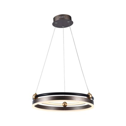 V-TAC Lampadario LED a Sospensione Circolare 20W in Metallo Colore Caffè d: 42.5cm h: 110cm 3000K