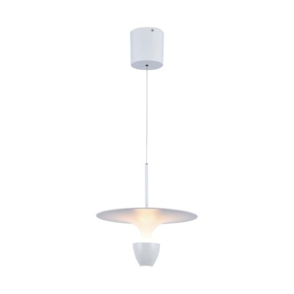 V-TAC Lampadario LED 9W dal Design Moderno 30*300*173Cm Colore Bianco Altezza regolabile 3000K