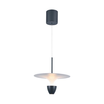 V-TAC Lampadario LED 9W dal Design Moderno 30*300*173Cm Colore Bianco e Grigio Altezza regolabile 3000K