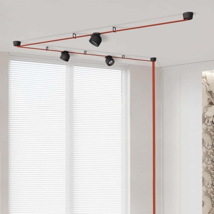 V-TAC Faretto LED COB da Binario in Tessuto Magnetico 12W 38° Colore Nero 3000K