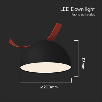 V-TAC Faretto LED COB da Binario in Tessuto Magnetico 20W Colore Nero 3000K