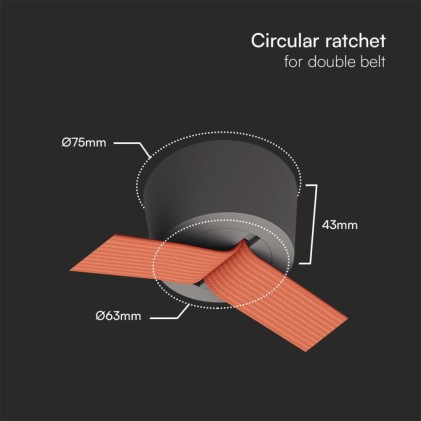 V-TAC Supporto di superficie remoto d: 75mm h: 43mm Colore Nero SKU 23125 / 23126