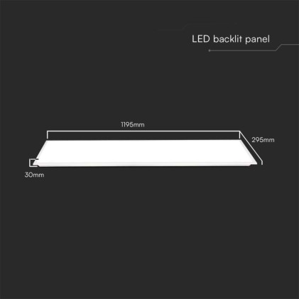 V-TAC Pannello LED 40W 140LM/W 1200*300mm Colore Bianco 6500K