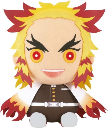 Banpresto Demon Slayer Kimetsu No Yaiba Kyojuro Rengoku - Peluche grande - Altezza 32 cm circa.