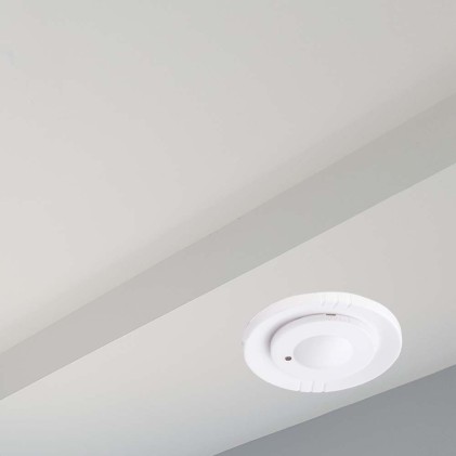 V-TAC Sensore di Movimento a Microonde 300W 360° Orientabile Montaggio a Incasso Colore Bianco