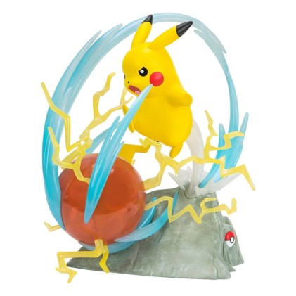 Jazwares Pokemon 25&deg; anniversario Pikachu - Figura da collezione - Illuminazione deluxe - Altezza 33 cm circa.