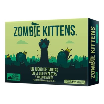 Gioco di carte Zombie Kittens - Tema Animali/Zombie/Umorismo - Da 2 a 5 giocatori - Et&agrave;: da 7 anni in su - Durata: 15 min. circa