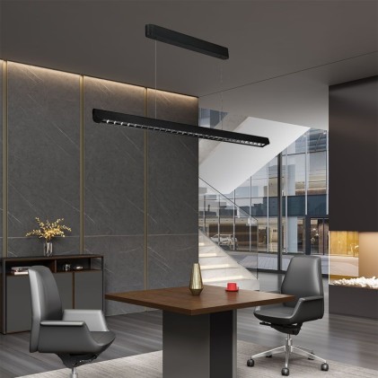 V-TAC Plafoniera LED Chip Samsung a Sospensione 36W Lineare Colore Nero 1227*50*60mm 3in1