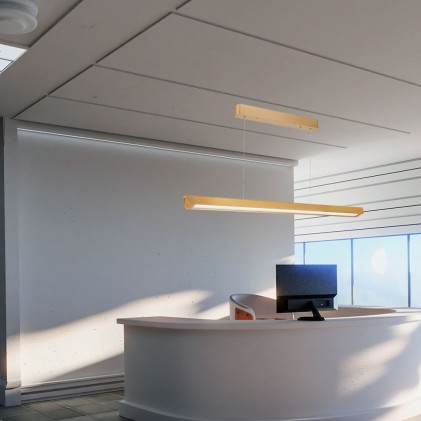 V-TAC Plafoniera LED Chip Samsung a Sospensione 36W Lineare Colore Oro opaco 1227*50*60mm 3in1