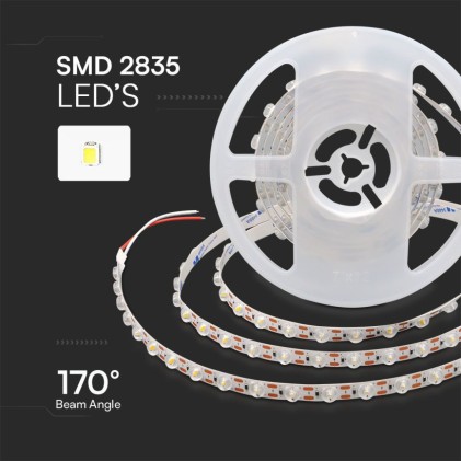 V-TAC Strip LED SMD2835 16.5W/m 5m 24V 6500K IP20 11mm