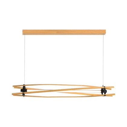 V-TAC Lampadario LED con Plafoniera a Sospensione 15W dal Design Moderno in Legno H1150x1200x120mm 3000K