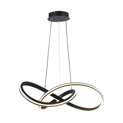 V-TAC Lampadario LED a Sospensione 40W dal Design Moderno in Metallo Colore Nero H1220x600mm CCT 3in1