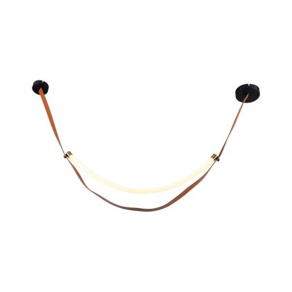 V-TAC Lampadario LED a Sospensione 12W dal Design Moderno Colore Marrone con Finiture Oro H120x120xL1660mm 3000K