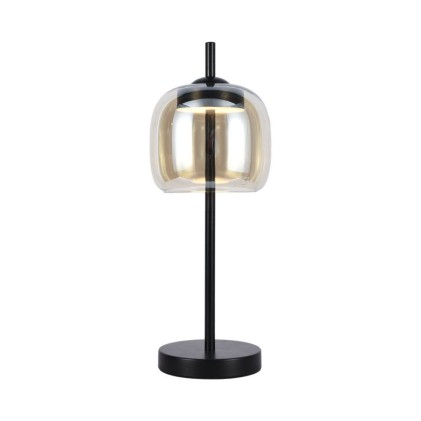 V-TAC Lampada LED da Tavolo Cablata 7W in Metallo Nero e Vetro Ambrato 180x475mm 3000K