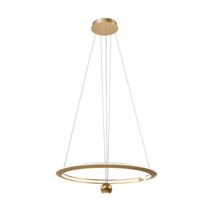 V-TAC Lampadario LED a Sospensione Circolare 46W in Metallo Colore Oro spazzolato d: 60cm h: 15cm 4000K