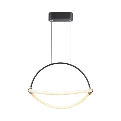 V-TAC Lampadario LED a Sospensione Moderno 12W dal Design Elegante e Minimalista 400x160x1650mm Colore Nero Opaco 4000K