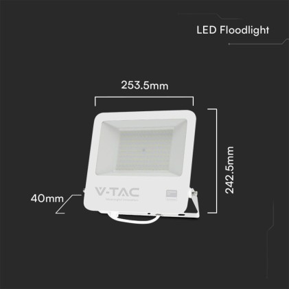 V-TAC Faro LED SMD Chip Samsung 100W Colore Bianco 6400K IP65