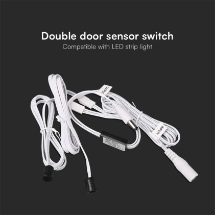 V-TAC Interruttore con Sensore a Doppia porta fino a 60W Compatibile con Strip LED